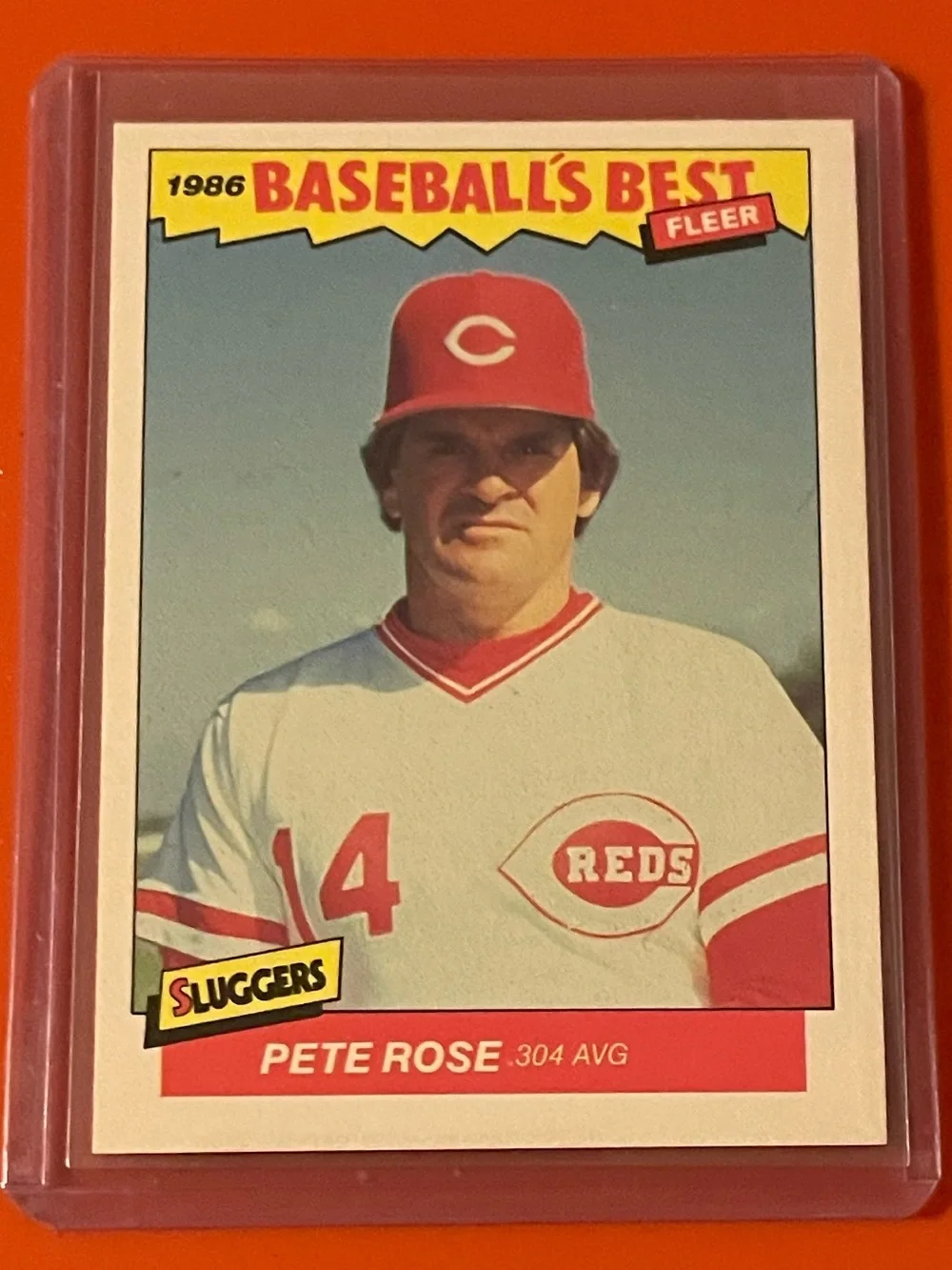 Pete Rose #29 of 44 1986 Fleer [Baseball’s  Best] Baseball Trading Card